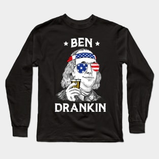 4th Of July Ben Drankin Benjamin Franklin Long Sleeve T-Shirt